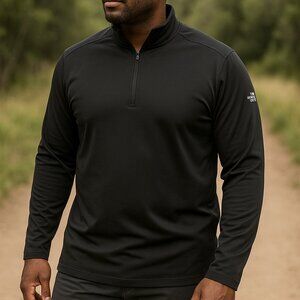 The North Face Tekware Quarter Zip Pullover Fleece Black Men's XL